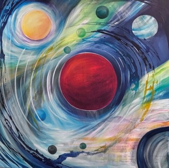 exoplaneter og astronomi maleri